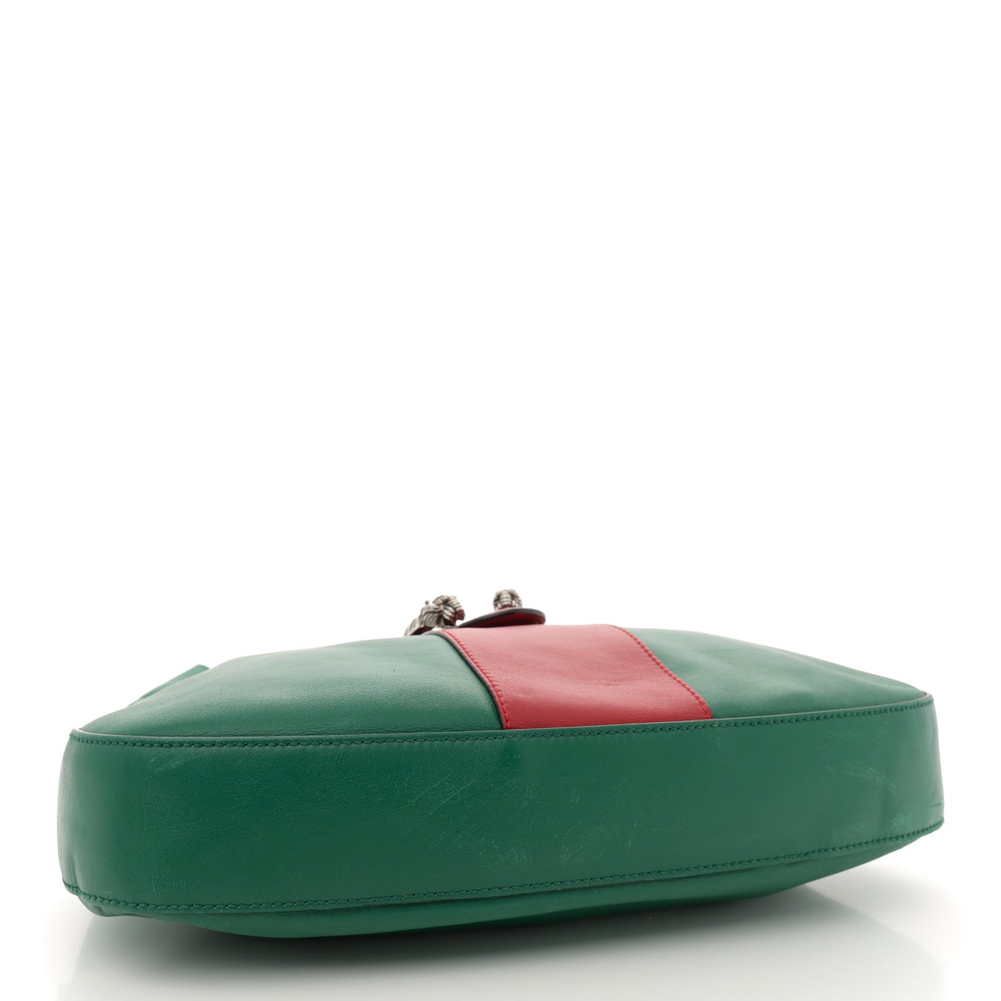 Calfskin Web Stripe Medium Dionysus Hobo Emerald