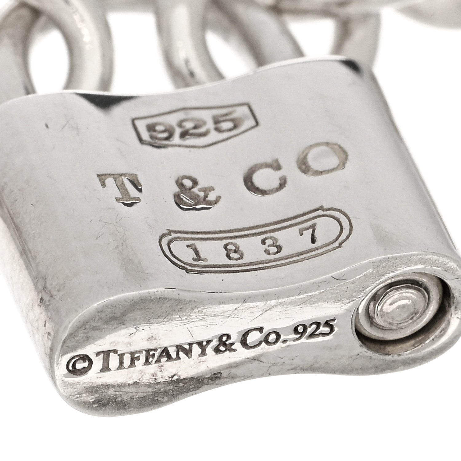 Tiffany Sterling Silver 1837 Lock Charm Bracelet 3 of 3