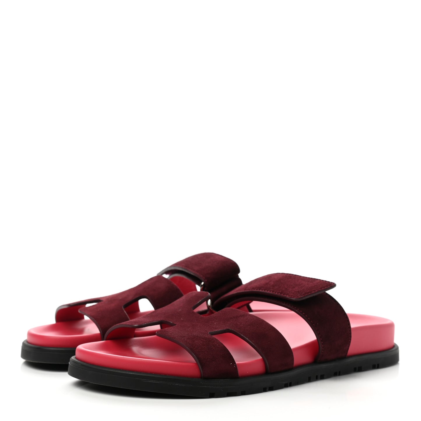 Suede Goatskin Womens Chypre Sandals 37 Rouge Marsala