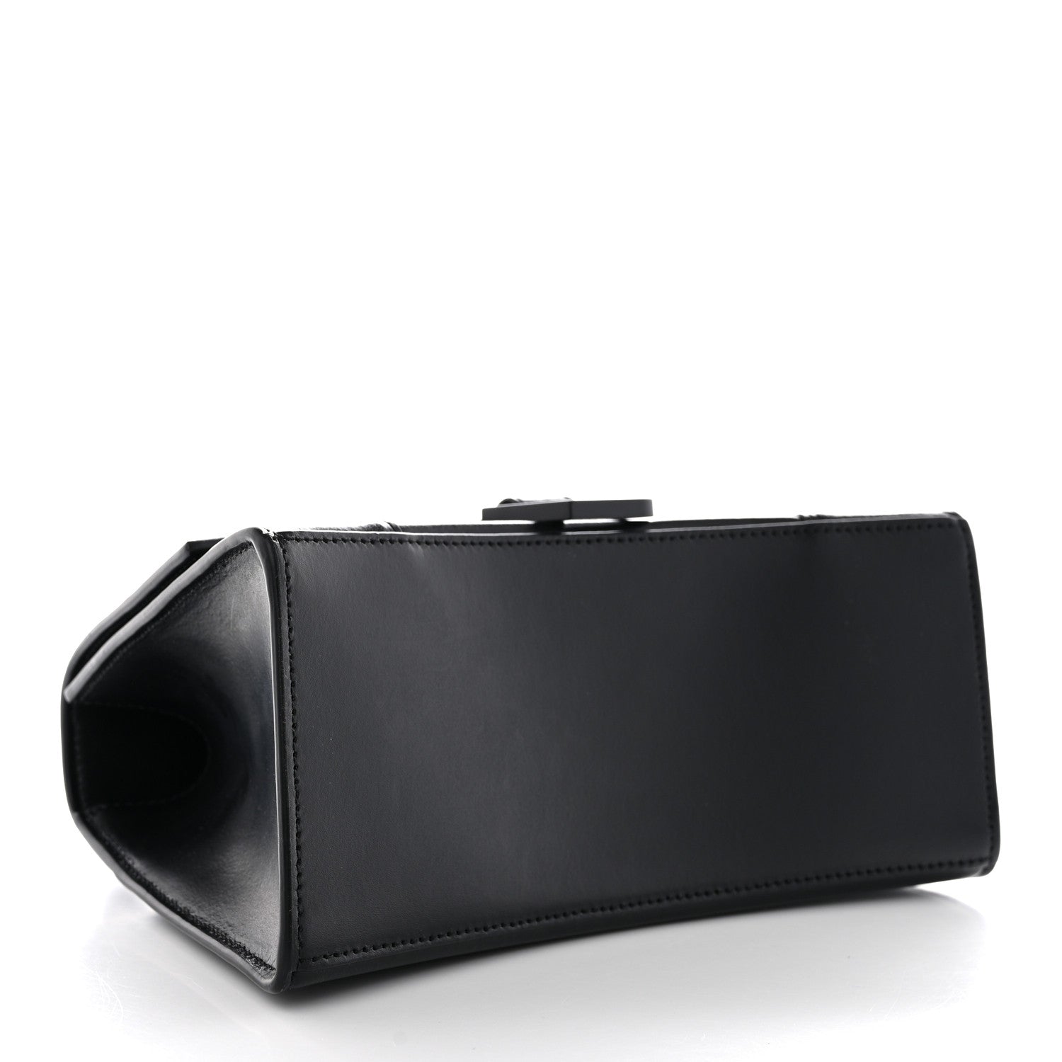 Balenciaga Shiny Box Calfskin Monochrome Small Hourglass Top Handle Bag Black 4 of 14