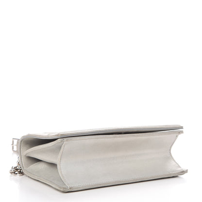 Christian Dior Metallic Calfskin Small Diorama Flap Bag Silver 5 of 7
