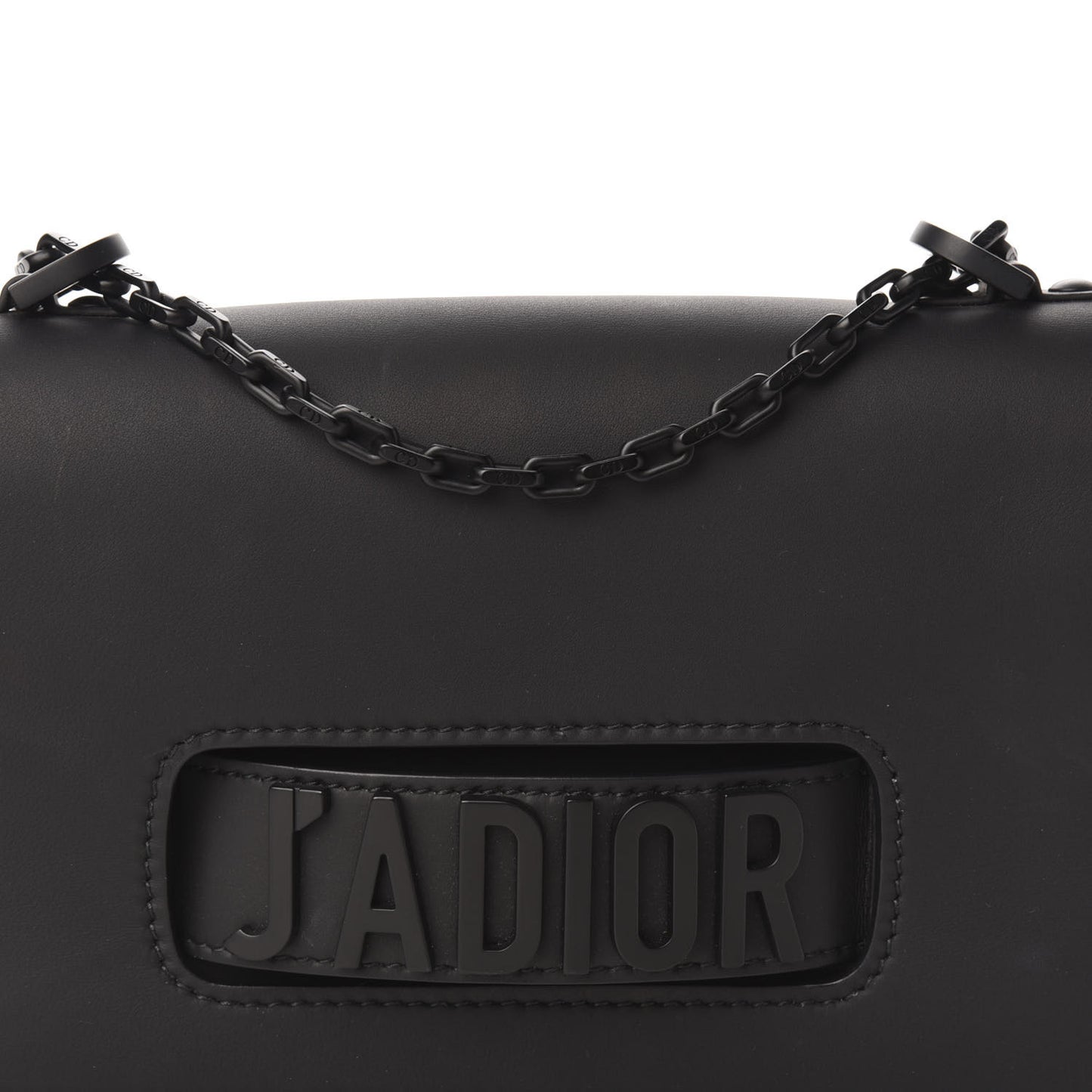 Calfskin J'Adior Chain Flap Bag Black
