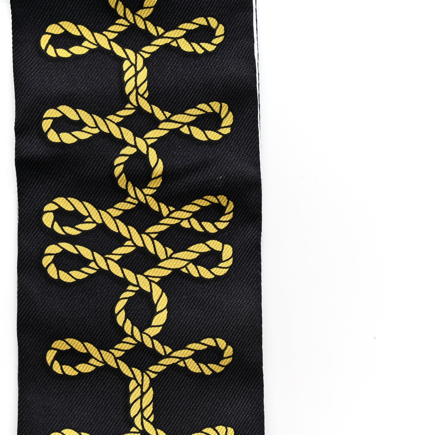 Hermes Silk Galons Et Brandebourg Twilly Black Gold White 6 of 6