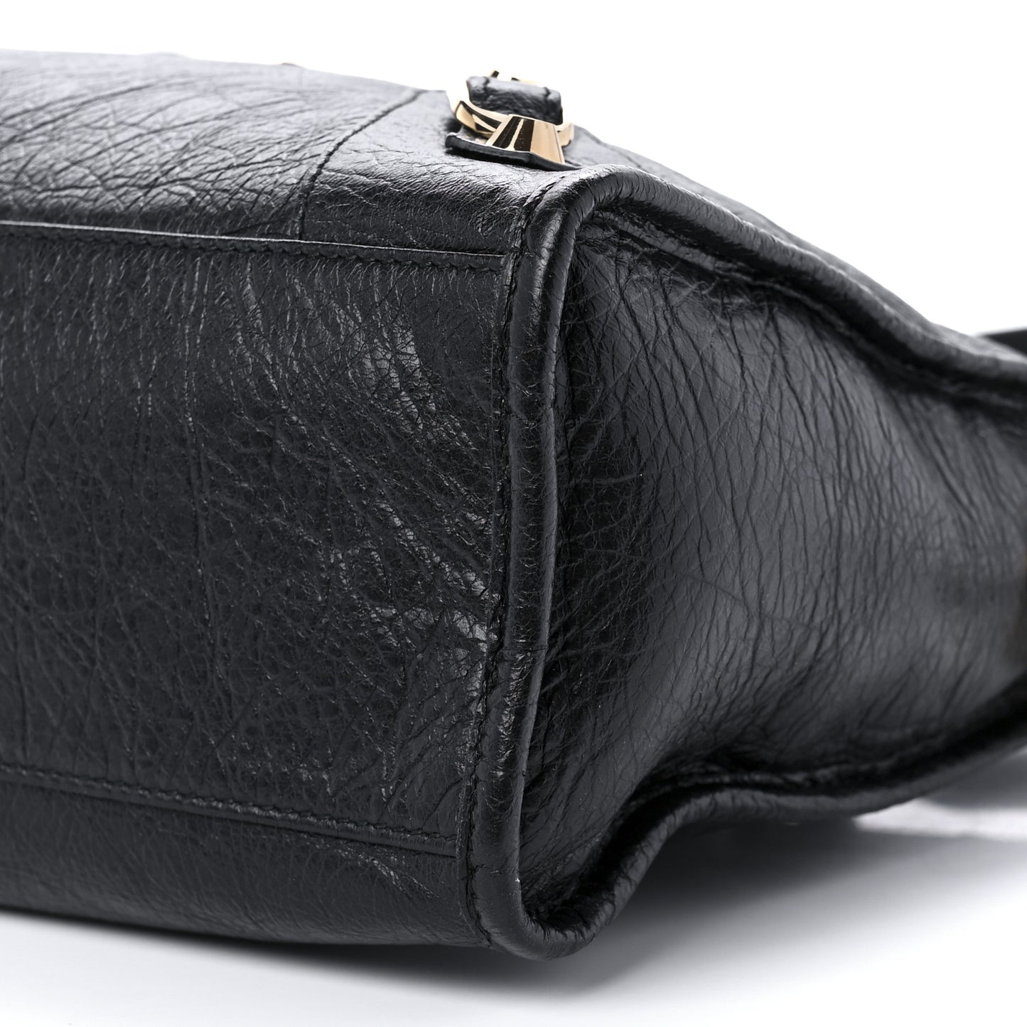 Agneau Classic Gold Hardware S City Graffiti Strap Black