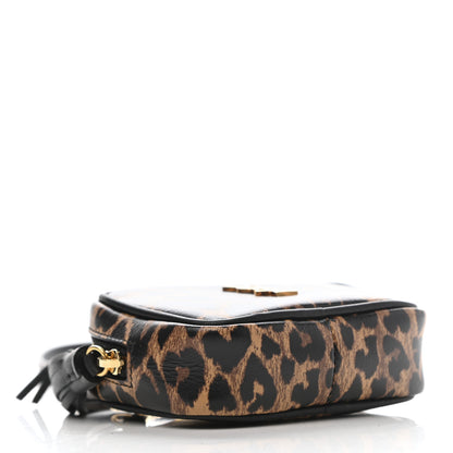 Saint Laurent Calfskin Heart Leopard Print Monogram Baby Lou Camera Bag Toffee 4 of 7