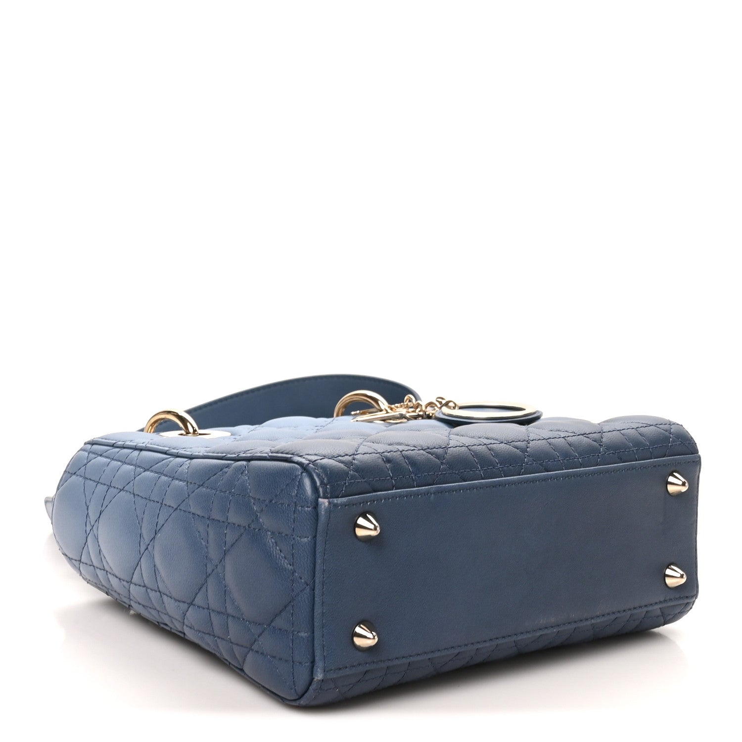 Christian Dior Lambskin Cannage Gradient Small My ABCDior Lady Dior Indigo Blue 4 of 12