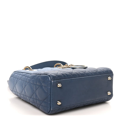 Christian Dior Lambskin Cannage Gradient Small My ABCDior Lady Dior Indigo Blue 4 of 12