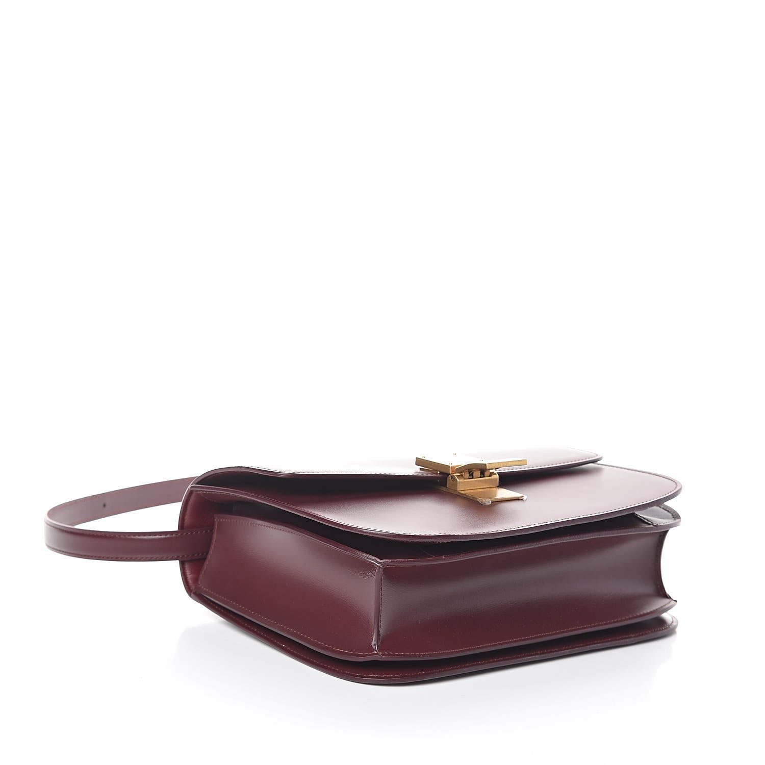 Celine Box Calfskin Medium Classic Box Flap Bag Burgundy 4 of 9