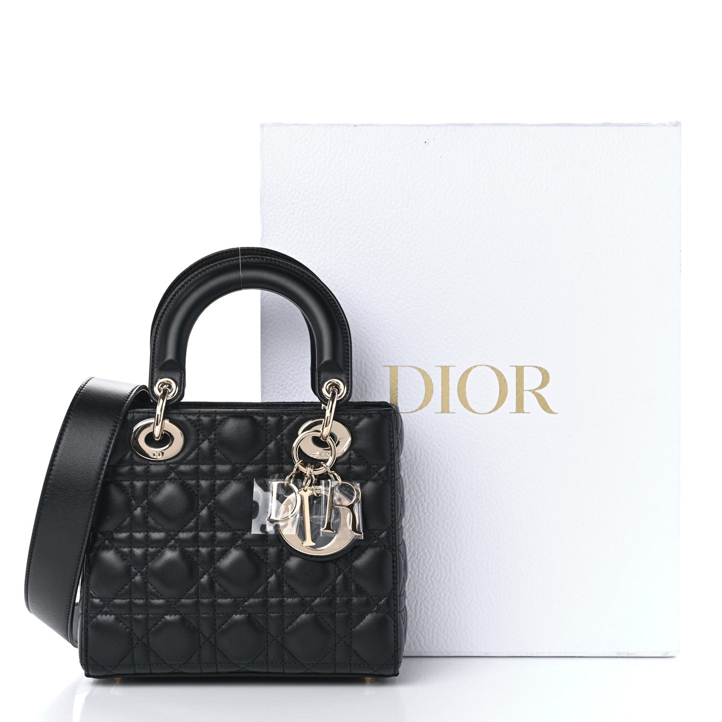 Lambskin Cannage Small My ABCDior Lady Dior Black