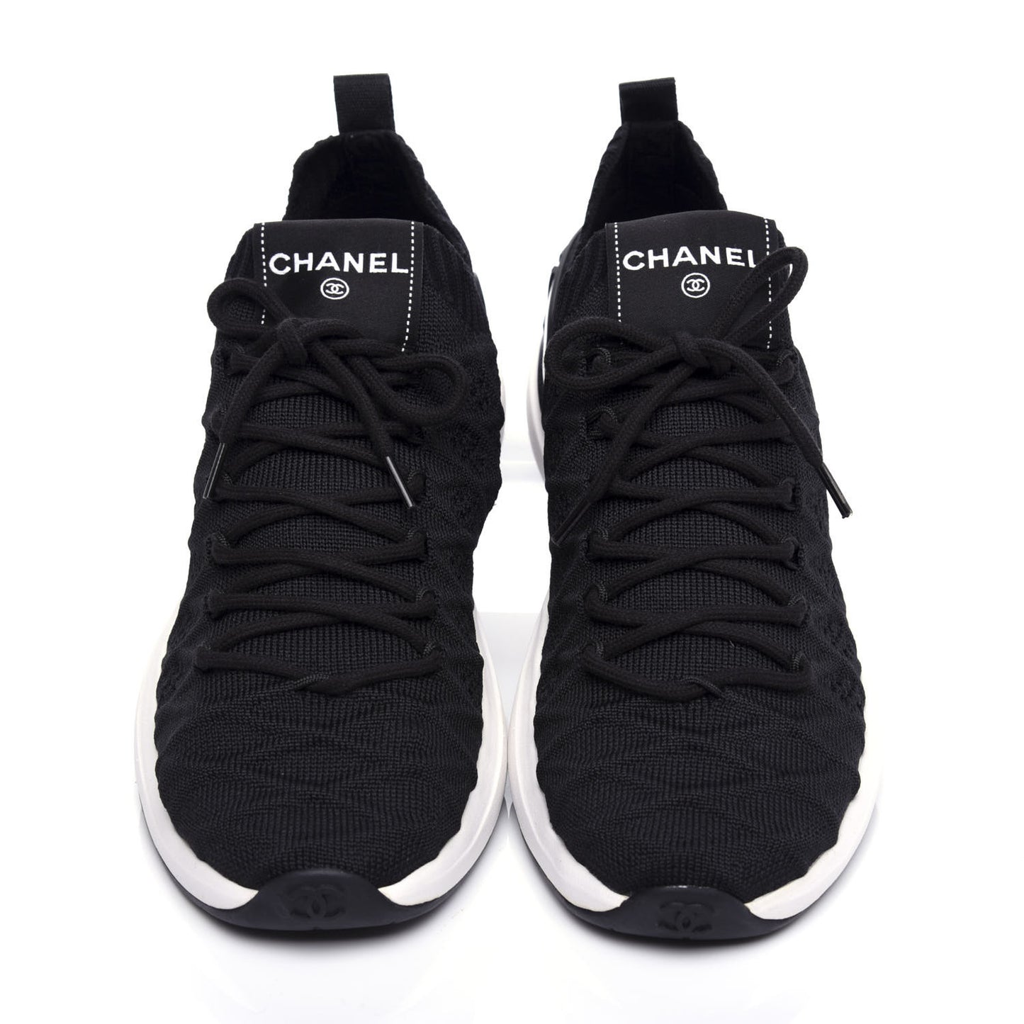 Fabric Logo Sneakers 38.5 Black