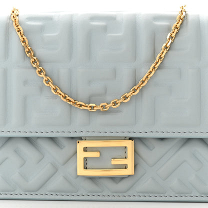 Fendi Nappa Matisse FF Embossed Wallet On Chain Baguette Anice 8 of 12