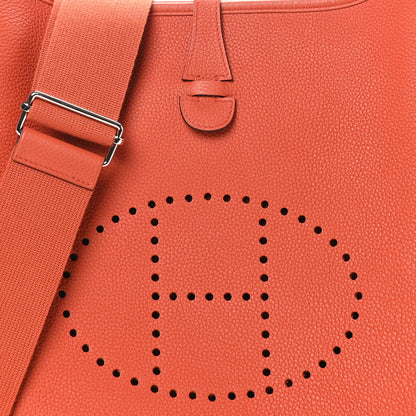 Hermes Taurillon Clemence EVELYNE III PM Feu 8 of 10