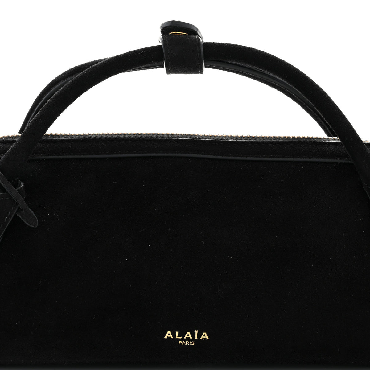 Alaia Suede Goatskin Le Teckel Clutch Black 9 of 11