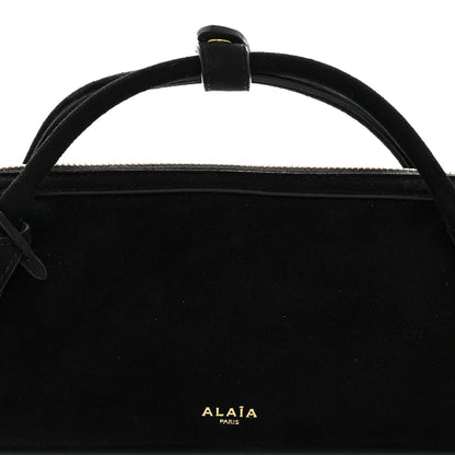 Alaia Suede Goatskin Le Teckel Clutch Black 9 of 11