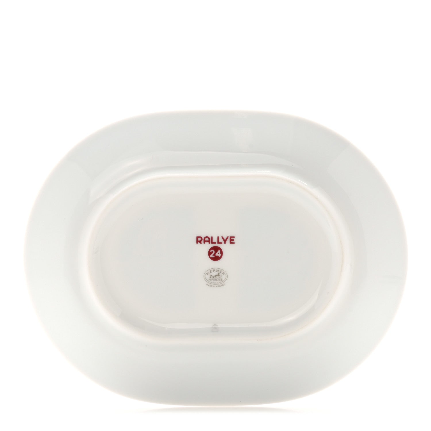 Hermes Porcelain Rallye 24 Mini Oval Plate Set Of 2 3 of 8
