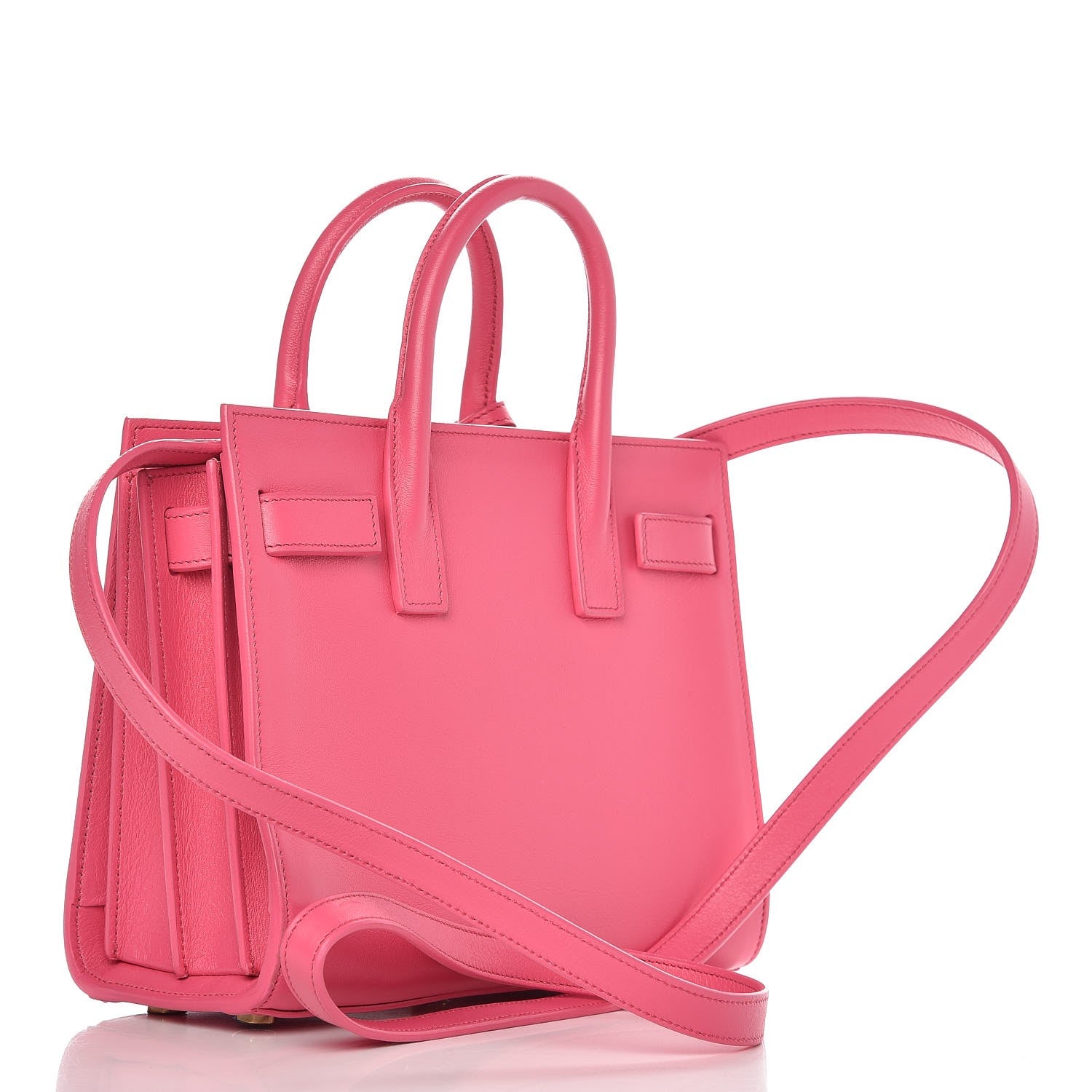 Saint Laurent Calfskin Nano Sac De Jour Lipstick Fuchsia 4 of 7