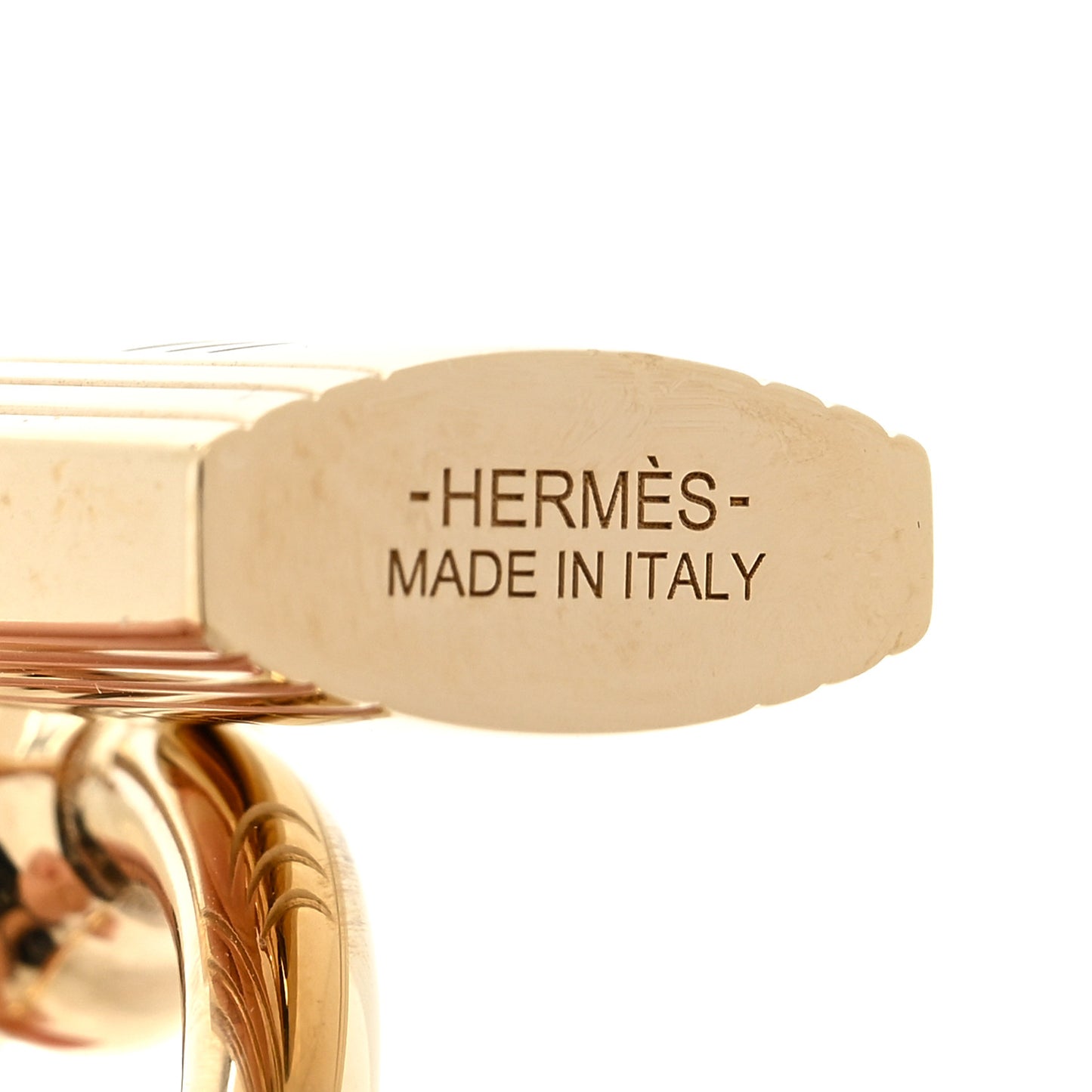 Permabrass Loop Charms Cadenas Scarf Ring Gold