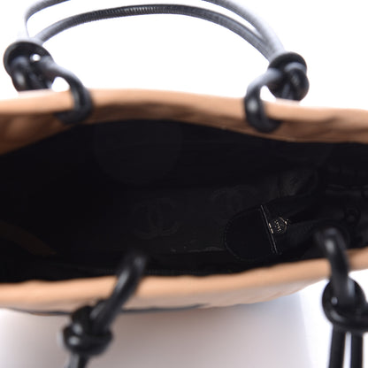Chanel Calfskin Quilted Medium Cambon Tote Beige Black 5 of 10