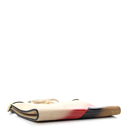 Fendi Suede Patent Gradient Marquetry Iconic Clutch Multicolor 4 of 11