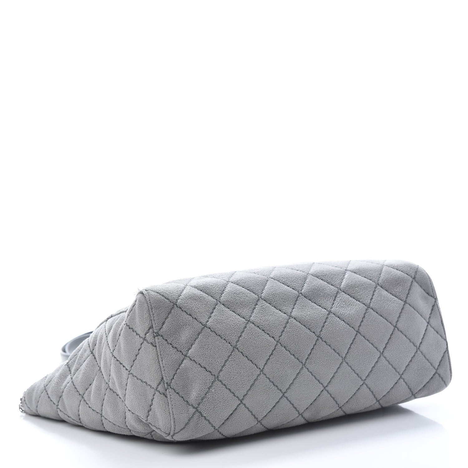 Stella McCartney Shaggy Deer Quilted Falabella East West Shopper Tote Grey 3 of 10