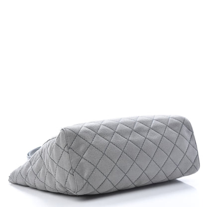 Stella McCartney Shaggy Deer Quilted Falabella East West Shopper Tote Grey 3 of 10
