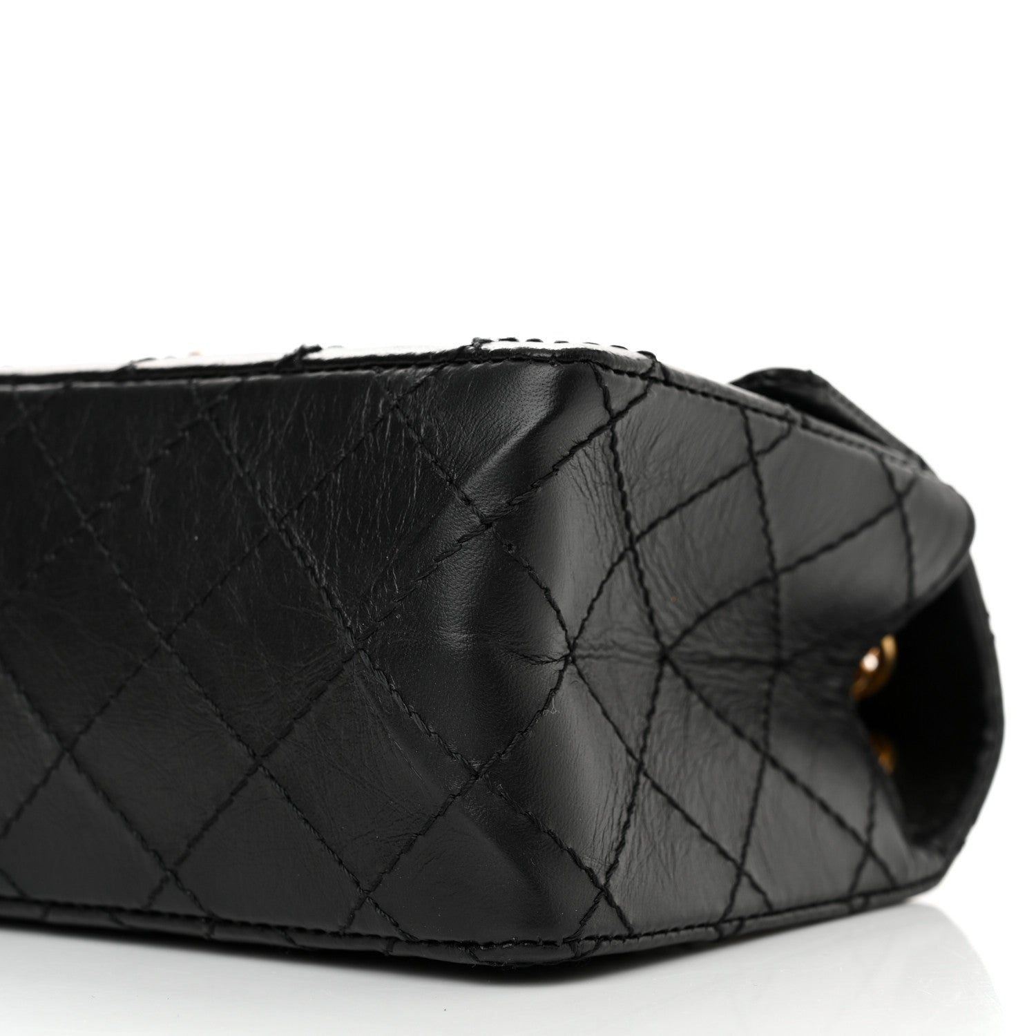 Chanel Aged Calfskin Quilted 2.55 Reissue Mini Flap Black 10 of 13