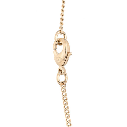 Chanel Lambskin CC Chain Necklace Gold Black 5 of 5