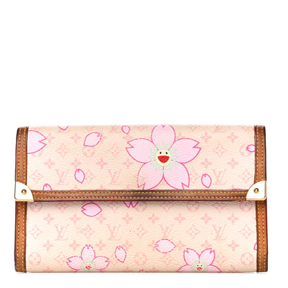 Louis Vuitton Monogram Cherry Blossom Porte Tresor International Wallet Pink 1 of 24