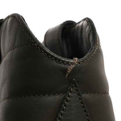 Chanel Oily Calfskin Star Quilted Biker Boots 37 Khaki 9 of 9