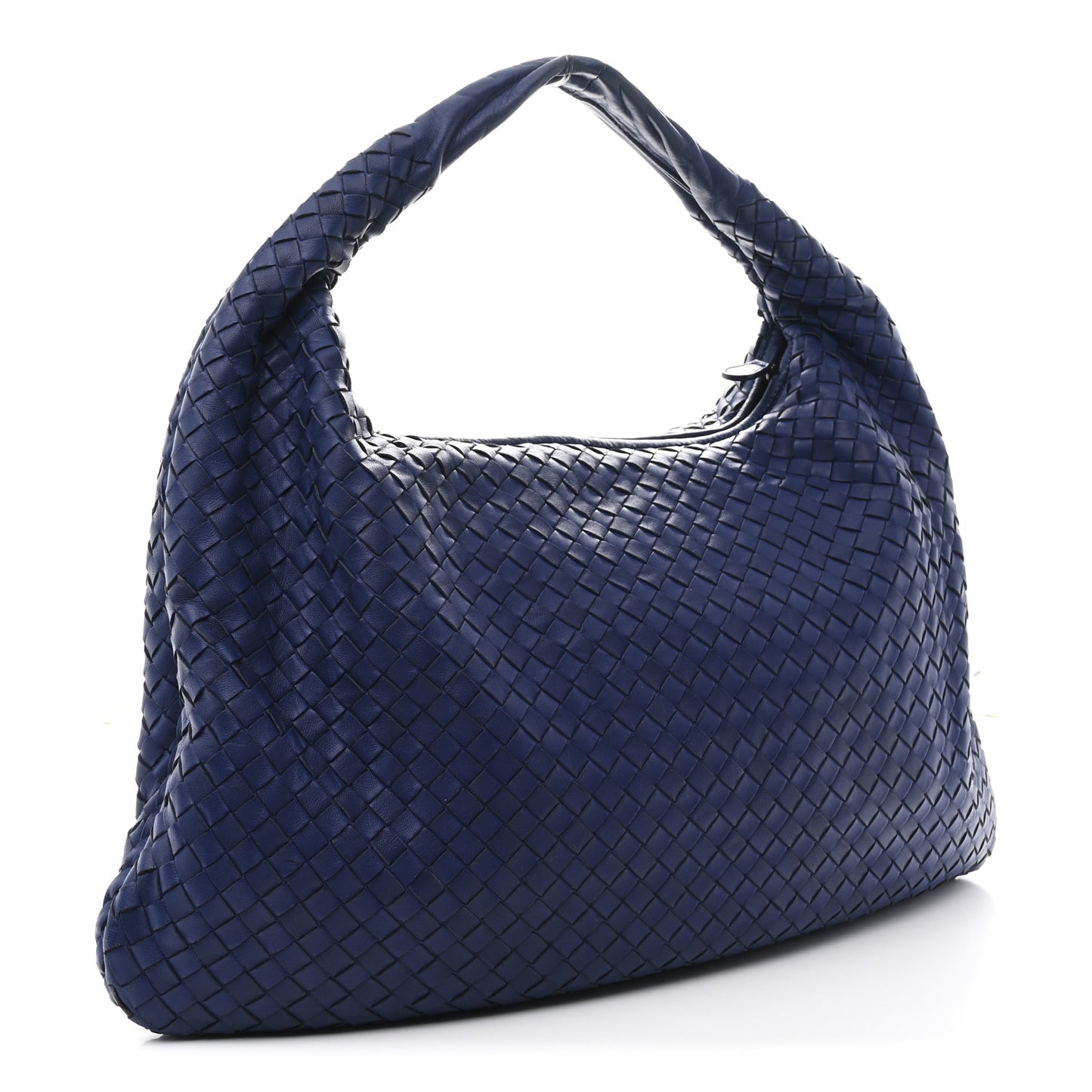 Nappa Intrecciato Large Veneta Hobo Baltic Blue