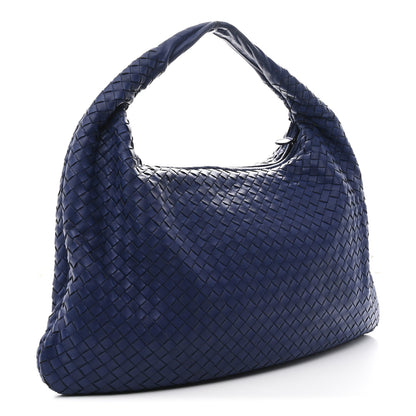 Bottega Veneta Nappa Intrecciato Large Veneta Hobo Baltic Blue 3 of 11