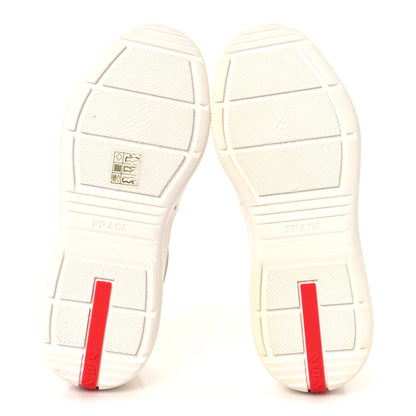 Prada Soft Rubber Mesh Womens America's Cup Sneakers 35 White Argento 6 of 9