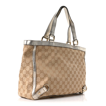 Gucci Monogram Medium Abbey Tote Metallic 3 of 10