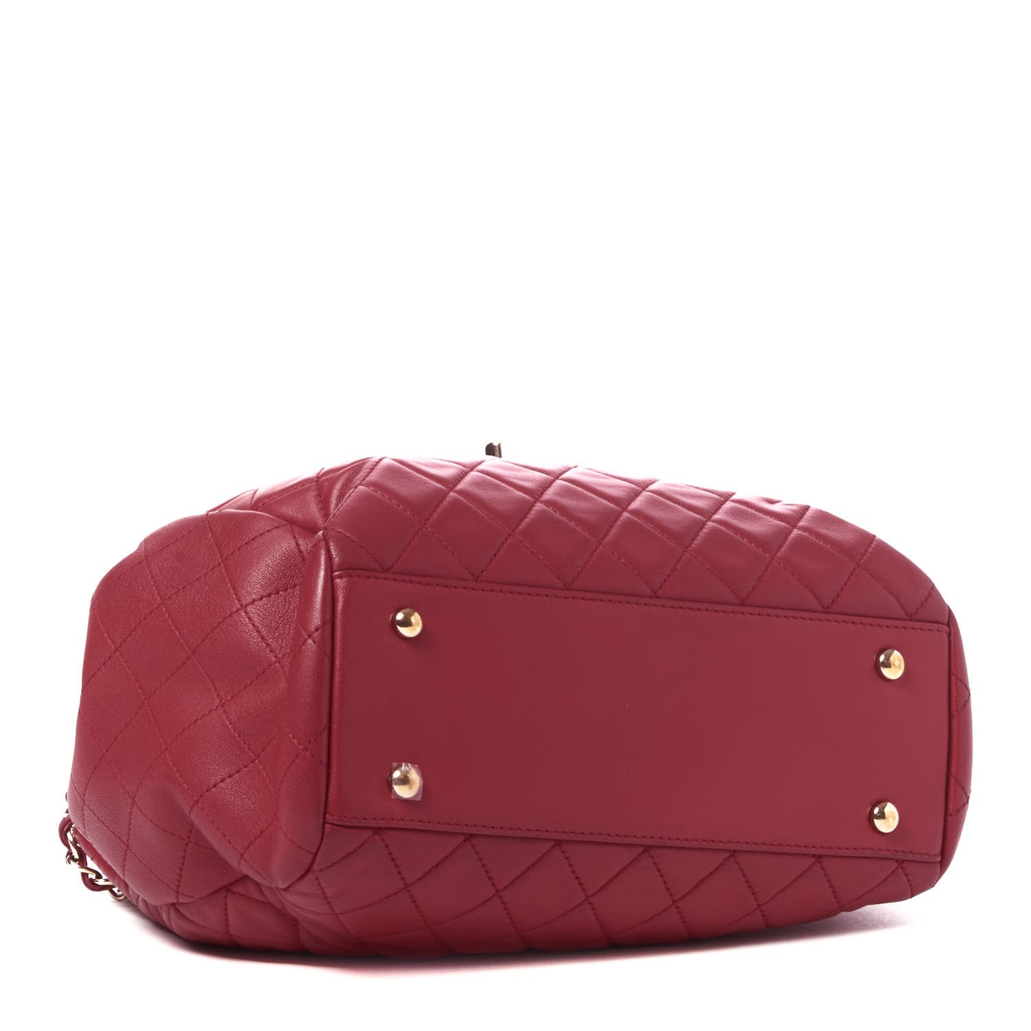 Chanel Lambskin Quilted Small Drawstring Shoulder Bag Dark Pink 3 of 11