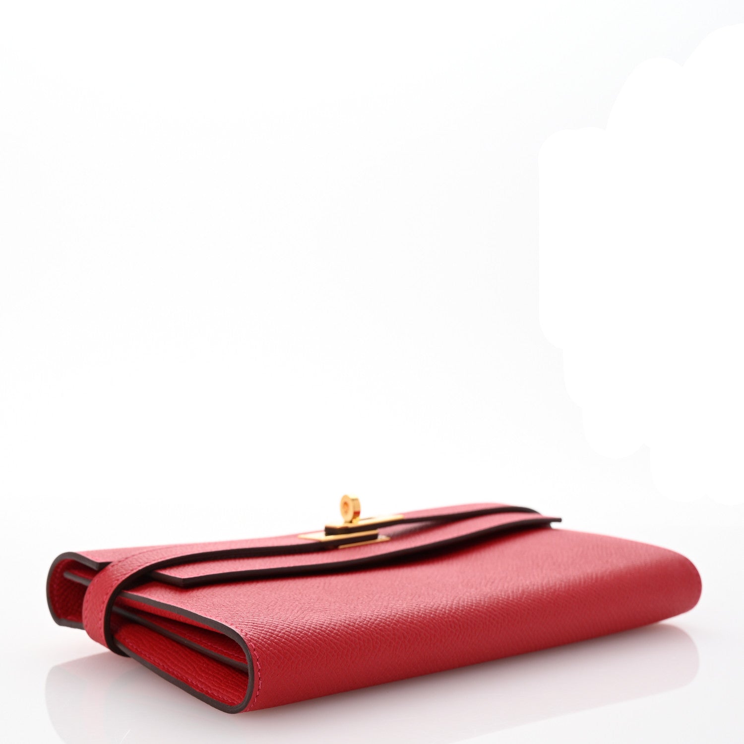 Hermes Epsom Kelly Longue Wallet Rouge Casaque 4 of 8