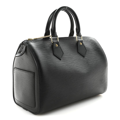 Louis Vuitton Epi Speedy 25 Black 3 of 10