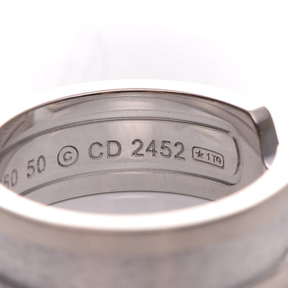 Cartier 18K White Gold 7mm C De Ring 50 5.25 5 of 6