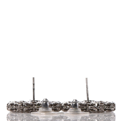 Chanel Textured CC Earrings Silver 3 of 4