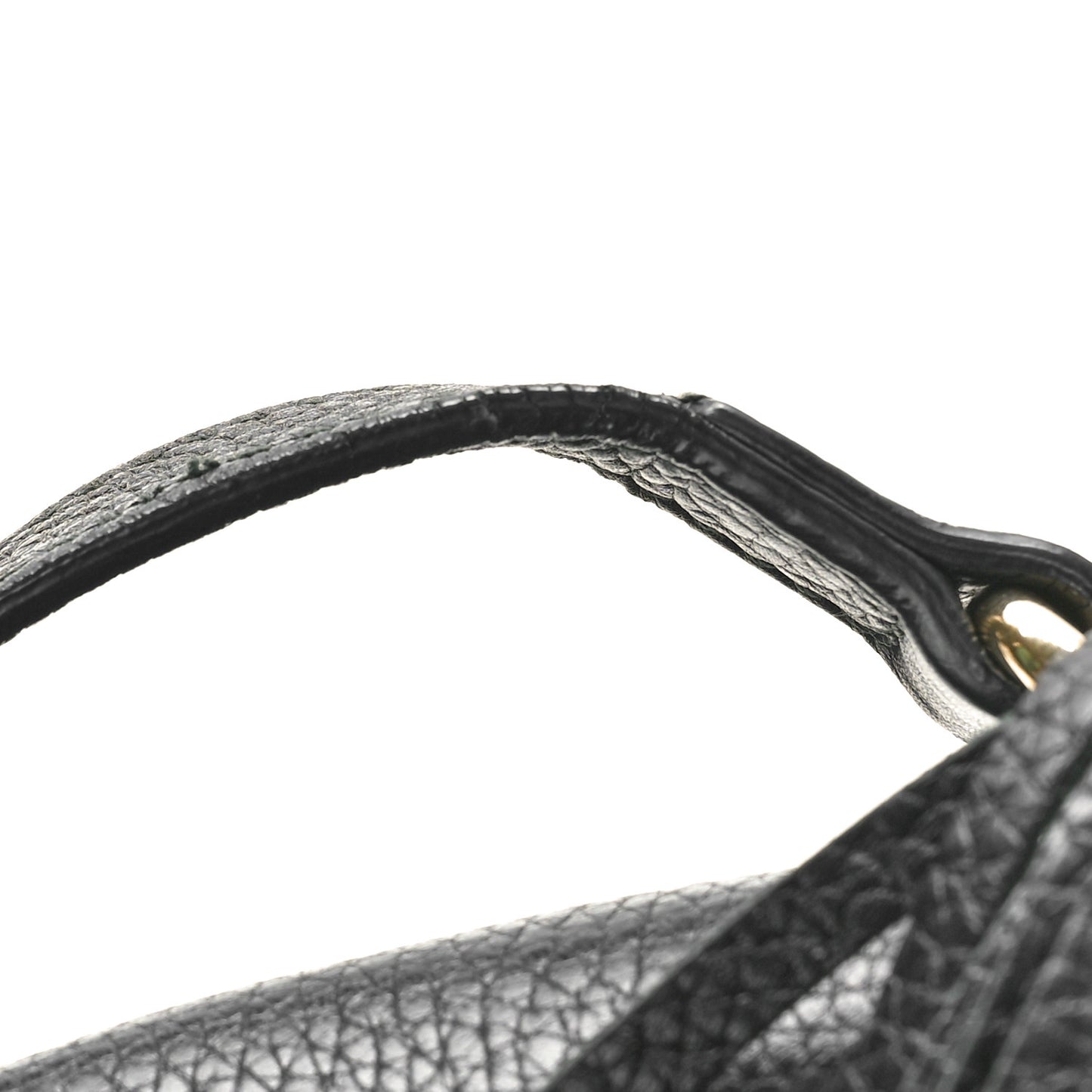 Pebbled Calfskin Small Soho Disco Bag Black