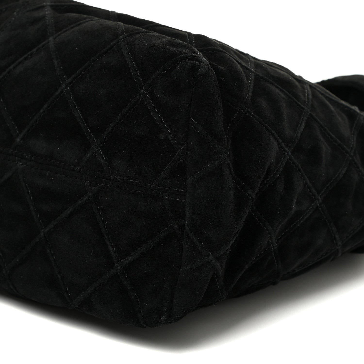 Chanel Suede Stitched Hobo Black 10 of 19