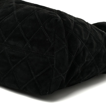 Chanel Suede Stitched Hobo Black 10 of 19