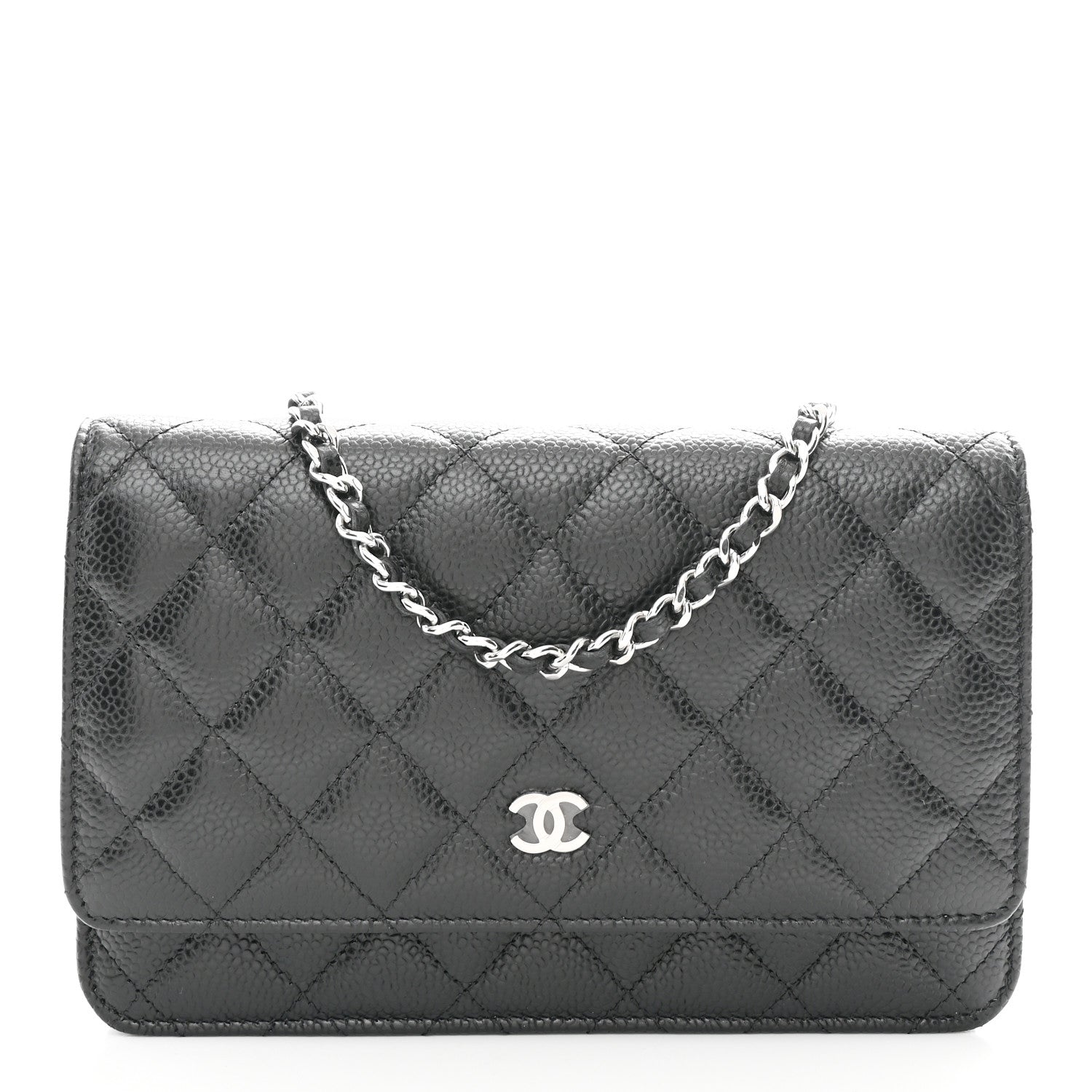 Chanel Caviar Quilted Wallet on Chain WOC Black 1 of 12