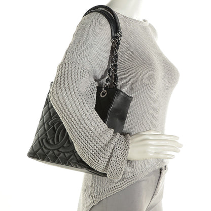 Chanel Caviar Quilted Petit Shopping Tote PST Black 2 of 7