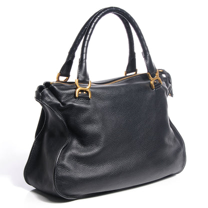 Chloe Calfskin Large Marcie Satchel Black 3 of 11
