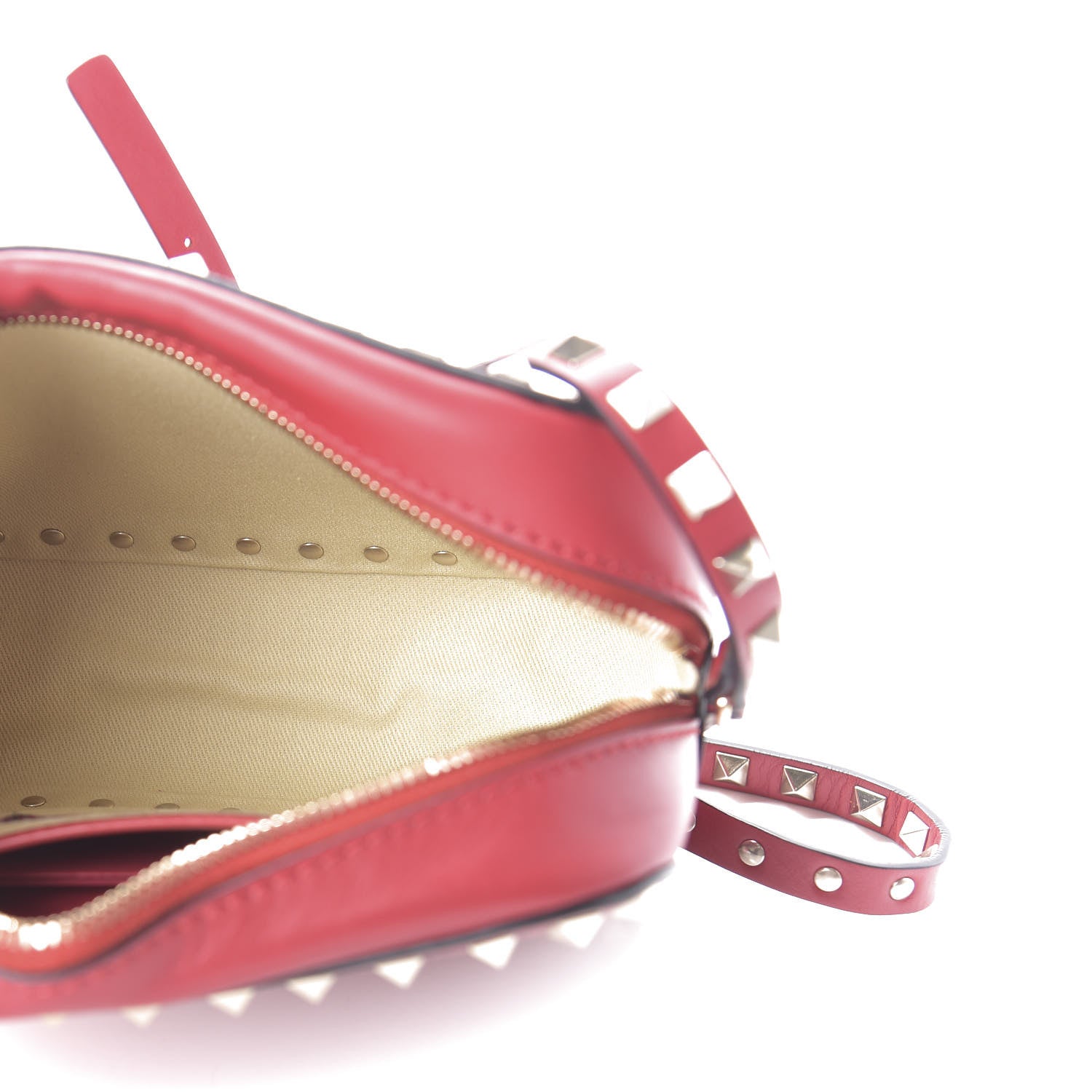 Valentino Garavani Calfskin Rockstud Camera Crossbody Bag Red 6 of 9
