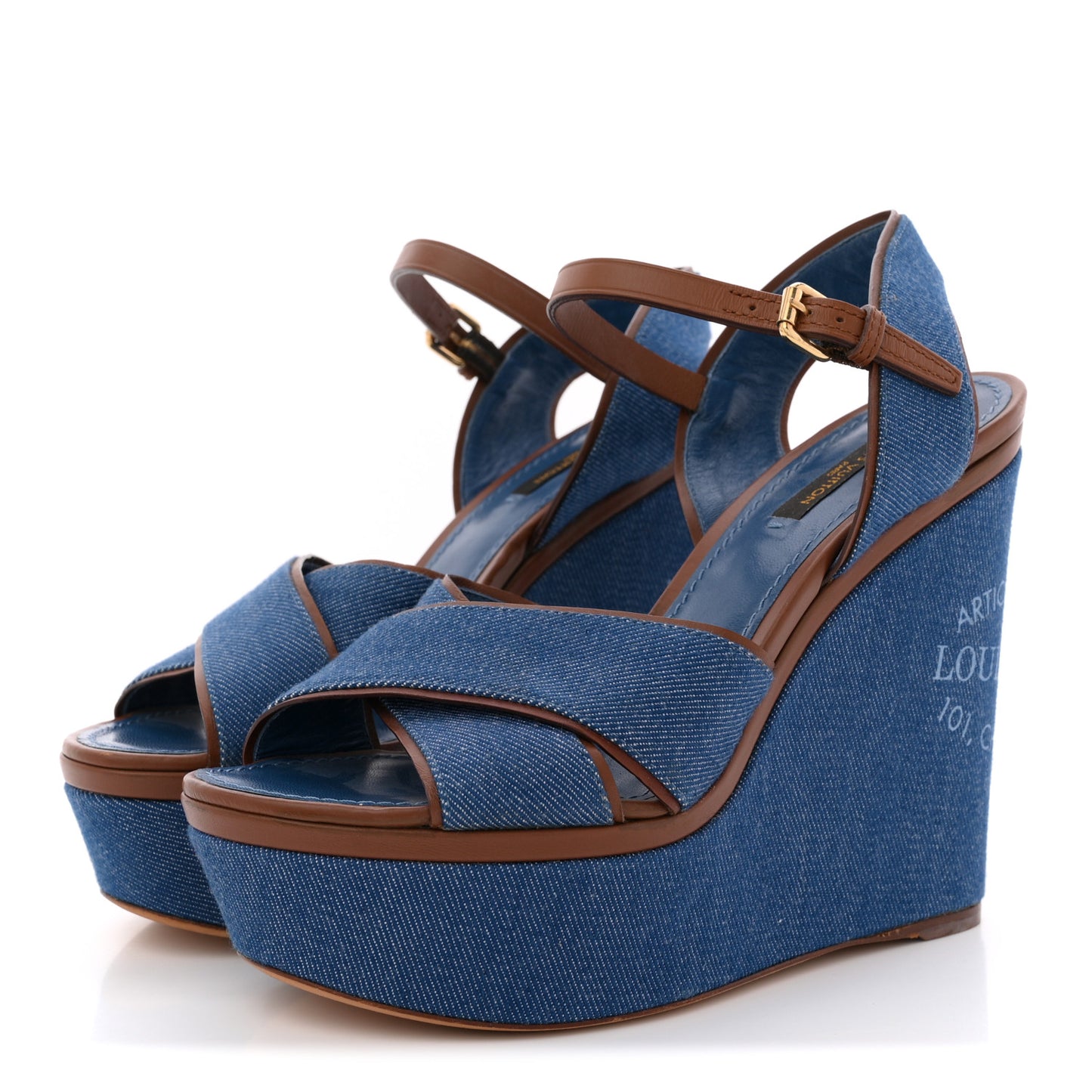Denim Articles de Voyage Wedges 37.5 Blue