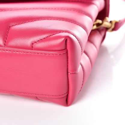 Saint Laurent Calfskin Y Quilted Monogram Toy Loulou Crossbody Bag Freesia 6 of 13