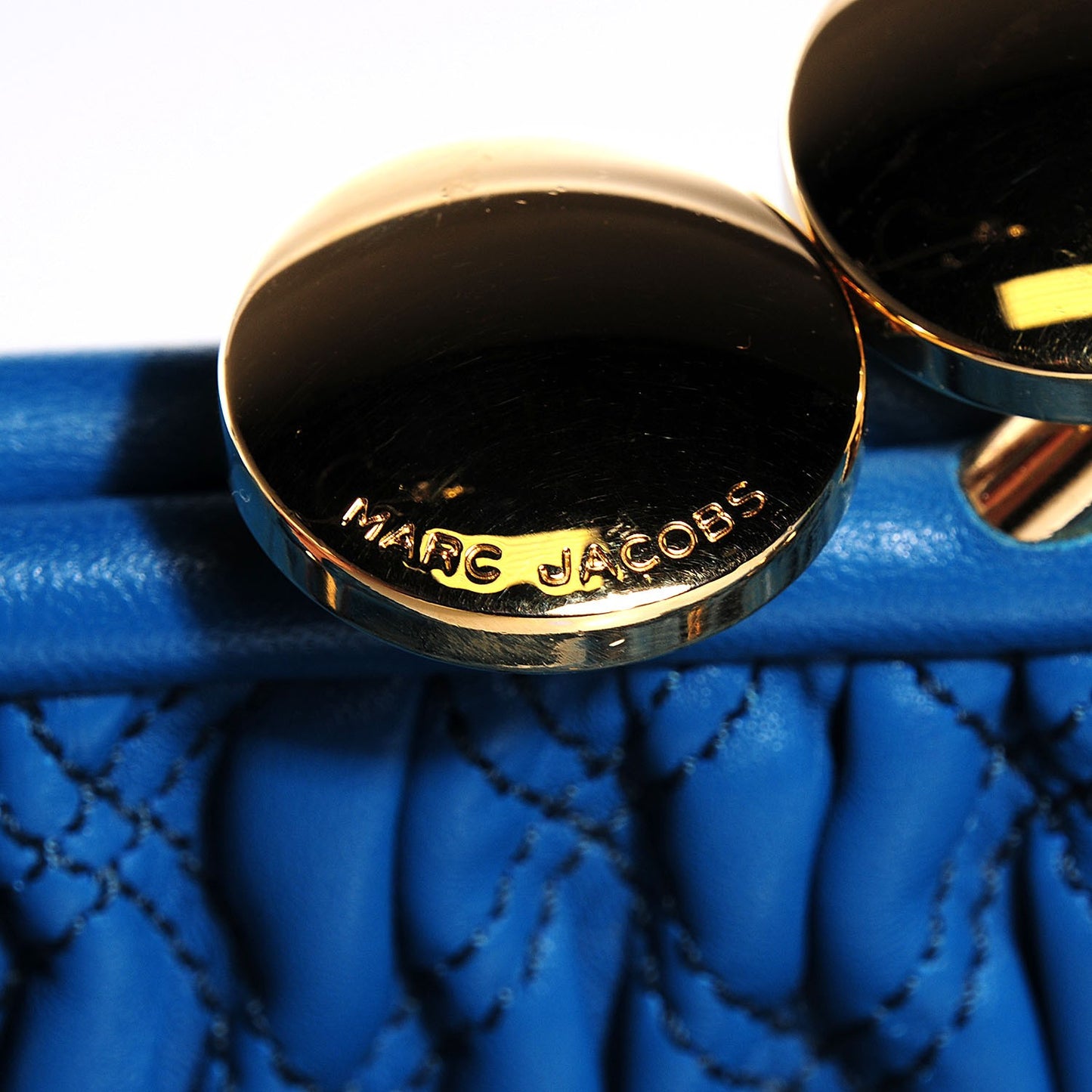 Calfskin Quilted Stam Blue