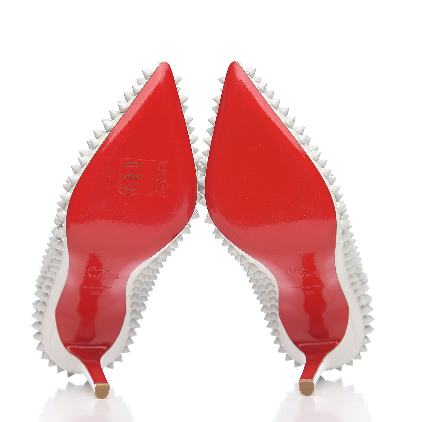 Nappa Pigalle Spikes 100 Pumps 36 White