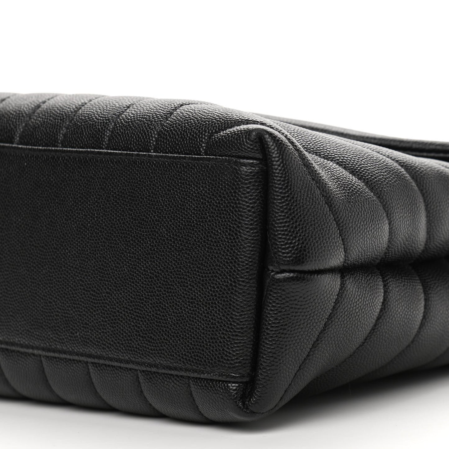 Grain de Poudre Calfskin Y Quilted Monogram Small Loulou Chain Satchel Black